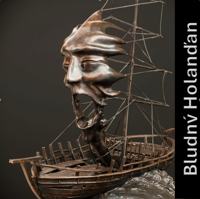 Bronzener „Fliegender Holländer“ von Daniel Janec MgA.