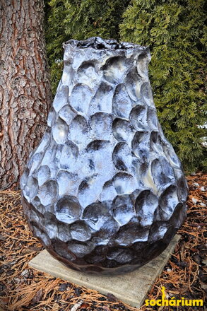 Anthrazitfarbene Vase