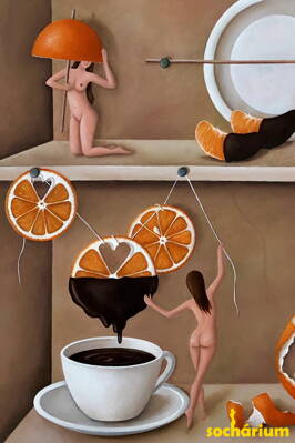 Spiel mit Orange