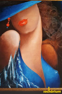 Dame in Blau